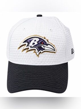 39thirty New Era White and Black NFL Baltimore Ravens Logo Hat